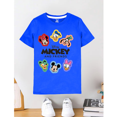 Bright Blue Mickey & Friends Kids T-Shirt