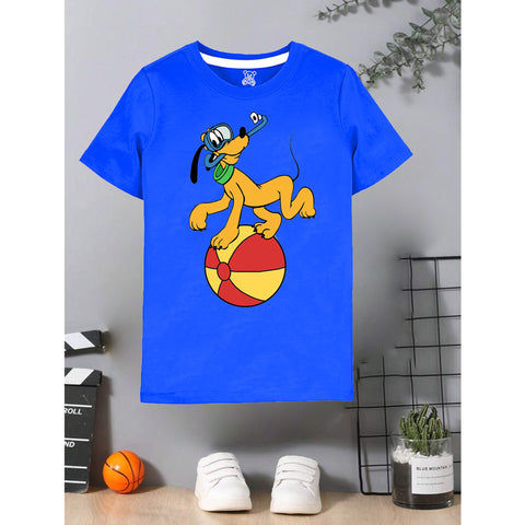 Blue Pluto Beach Ball Graphic T-Shirt