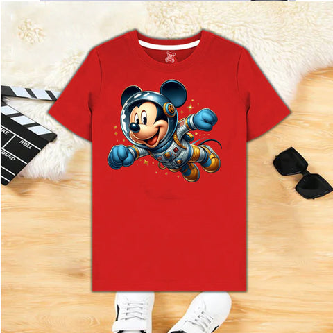 Mickey Mouse Astronaut Kids T-Shirt – Red Space Adventure Tee