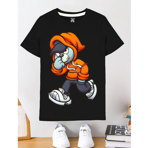 Cool Street Style Hoodie Character Kids T-Shirt – Urban and Trendy