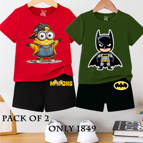 pack of 2 T- Shirts and shorts set ( 1 )