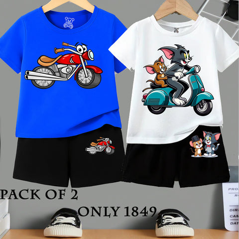 pack of 2 T- Shirts and shorts set ( 2 )