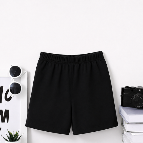 Flat Black Shorts for kids